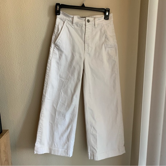 Everlane White Wide Leg Jeans Size 00 - Picture 2 of 5
